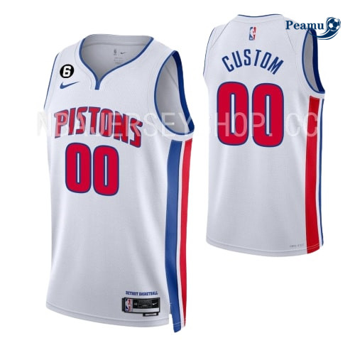 Peamu: Camisola Futebol Custom, Detroit Pistons 2022/23 - Association