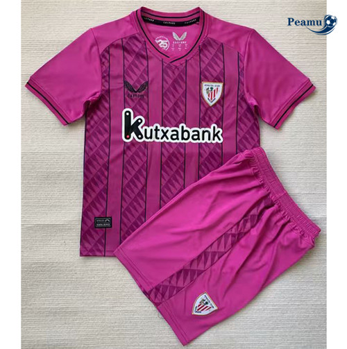 Camisola Futebol Athletic Bilbao Crianças Equipamento Goleiro Rosa 2023-2024