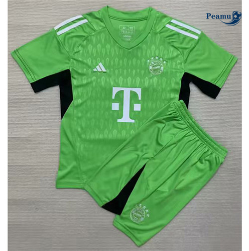Camisola Futebol Bayern de Munique Crianças Equipamento Goleiro Verde 2023-2024
