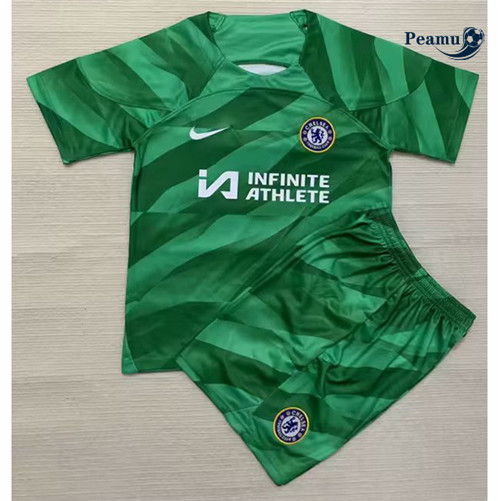 Comprar Camisola Futebol Chelsea Crianças Equipamento Portero Verde 2023-2024