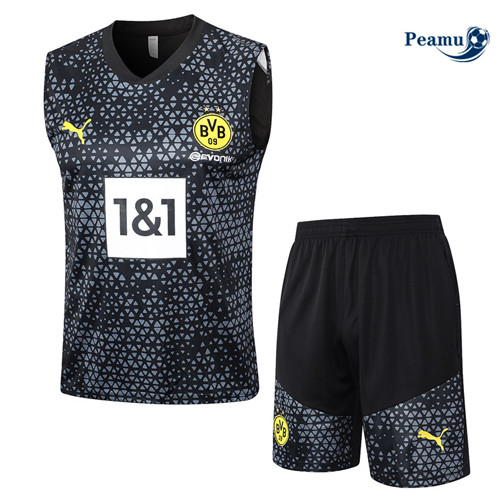 Oferta Camisola Kit Equipamento Training Borussia Dortmund Colete + Calções Preto 2023-2024