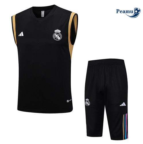 Comprar Camisola Kit Equipamento Training Real Madrid Colete + Calções Preto 2023-2024