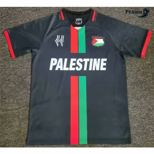 Criar Camisola Futebol Palestina Equipamento Preto 2023-2024