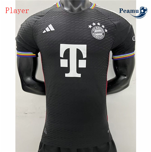 Peamu: Novas Camisola Futebol Bayern de Munique Player Version Negro 2023-2024