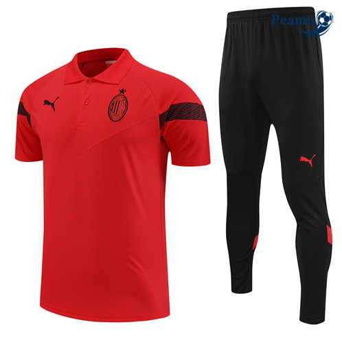 Peamu: Desconto Camisola Kit Entrainement Futebol AC Milan + Pantalon Vermelho 2022-2023