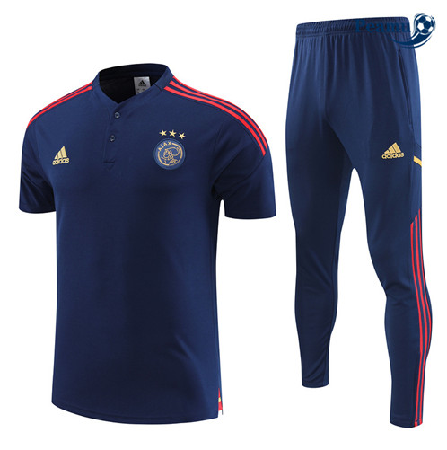 Peamu: Novas Camisola Kit Entrainement Futebol Ajax Polo + Pantalon Azul 2022-2023