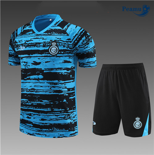 Peamu: Venda Camisola Kit Entrainement Futebol Al-Nassr Criancas + Pantalon Azul 2022-2023