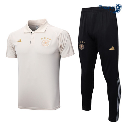 Peamu: Desconto Camisola Kit Entrainement Futebol Alemanha Polo + Pantalon abricot 2022-2023