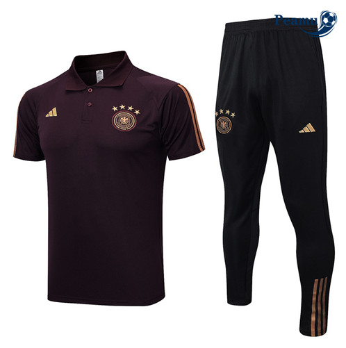 Peamu: Novo Camisola Kit Entrainement Futebol Alemanha Polo + Pantalon brun 2022-2023