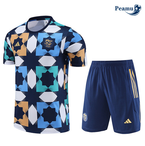 Peamu: Novas Camisola Kit Entrainement Futebol Argelia + Pantalon Azul 2023-2024