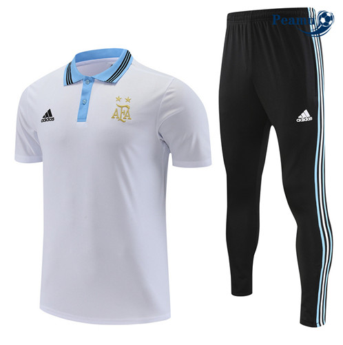 Peamu: Comprar Camisola Kit Entrainement Futebol Argentina + Pantalon Branco 2022-2023