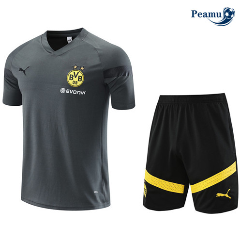 Peamu: Novas Camisola Kit Entrainement Futebol Borussia Dortmund + Pantalon Cinzento 2022-2023
