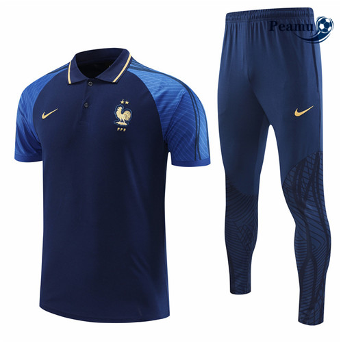 Peamu: Novo Camisola Kit Entrainement Futebol França + Pantalon Azul 2022-2023