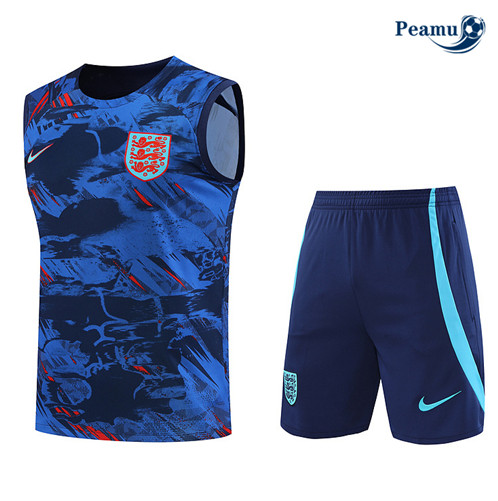 Peamu: Desconto Camisola Kit Entrainement Futebol Inglaterra Colete + Pantalon Azul 2022-2023