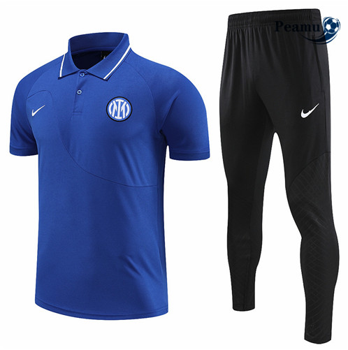 Peamu: Novas Camisola Kit Entrainement Futebol Inter Milan Polo + Pantalon Azul 2022-2023
