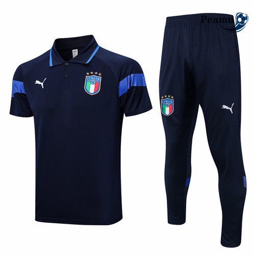Peamu: Desconto Camisola Kit Entrainement Futebol Italia Polo + Pantalon Azul 2022-2023