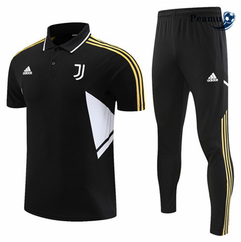 Peamu: Desconto Camisola Kit Entrainement Futebol Juventus Polo + Pantalon Preto 2022-2023