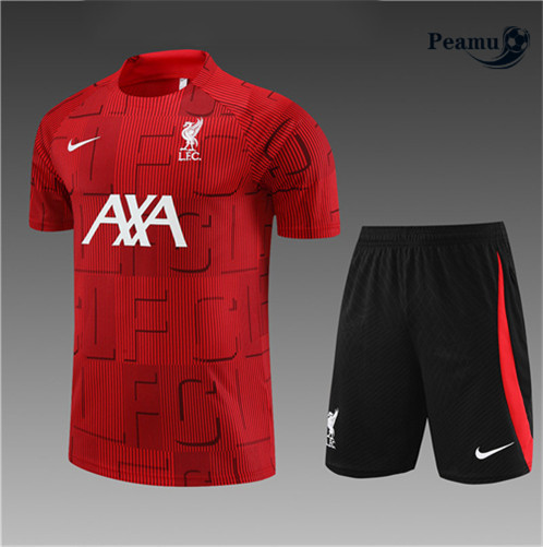 Peamu: Novo Camisola Kit Entrainement Futebol Liverpool Criancas + Pantalon Vermelho 2023-2024