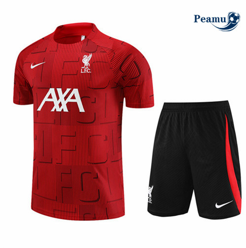 Peamu: Novas Camisola Kit Entrainement Futebol Liverpool + Pantalon Vermelho 2023-2024