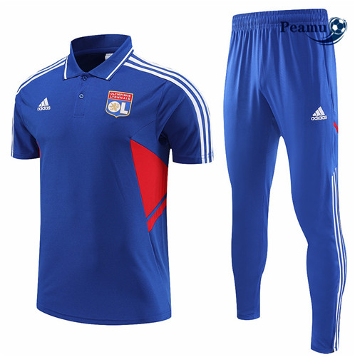 Peamu: Comprar Camisola Kit Entrainement Futebol Lyon Polo + Pantalon Azul 2022-2023