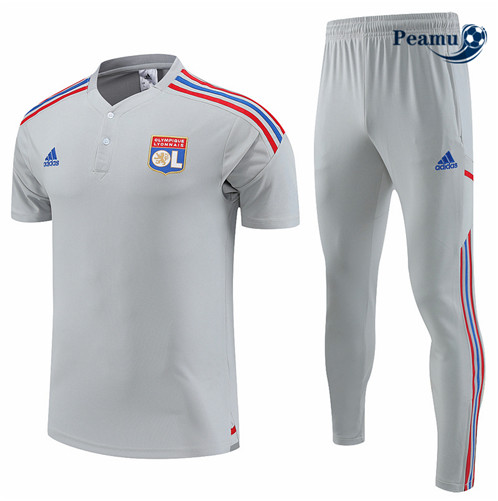 Peamu: Novas Camisola Kit Entrainement Futebol Lyon + Pantalon Cinzento 2022-2023