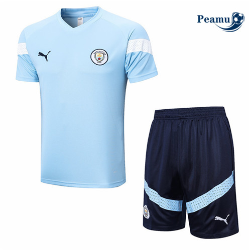 Peamu: Comprar Camisola Kit Entrainement Futebol Manchester City + Pantalon Azul 2022-2023