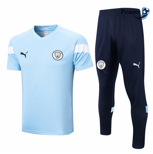 Peamu: Novo Camisola Kit Entrainement Futebol Manchester City + Pantalon Azul 2022-2023