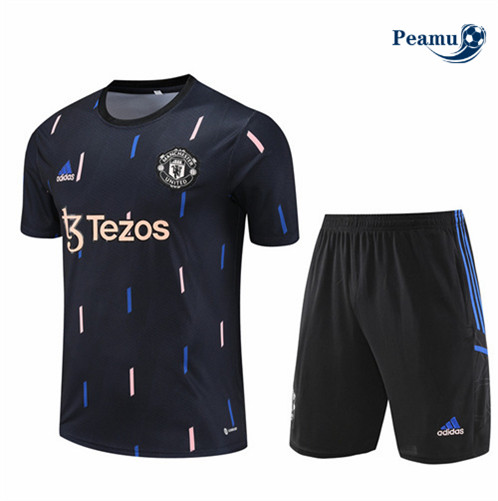 Peamu: Novo Camisola Kit Entrainement Futebol Manchester United + Pantalon Azul 2022-2023