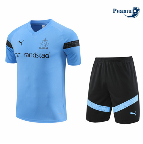 Peamu: Venda Camisola Kit Entrainement Futebol Marsella + Pantalon Azul 2022-2023
