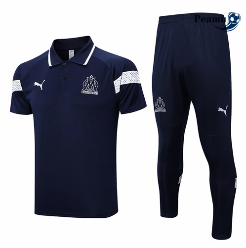 Peamu: Novo Camisola Kit Entrainement Futebol Marsella polo + Pantalon Azul 2022-2023