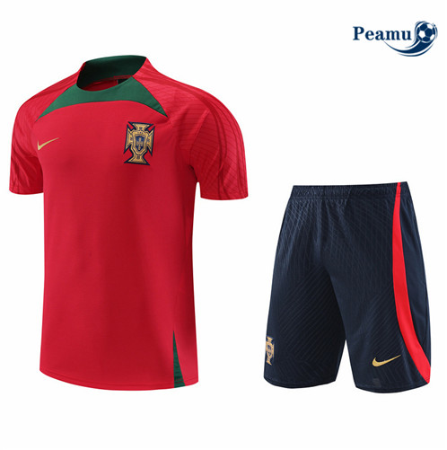 Peamu: Novo Camisola Kit Entrainement Futebol Portugal + Pantalon Vermelho 2022-2023