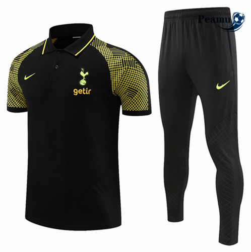 Peamu: Venda Camisola Kit Entrainement Futebol Tottenham Hotspur Polo + Pantalon Preto 2022-2023