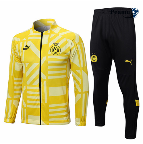 Peamu: Comprar Camisola Futebol Casaco de Fato de Treino Borussia Dortmund Amarelo 2022-2023