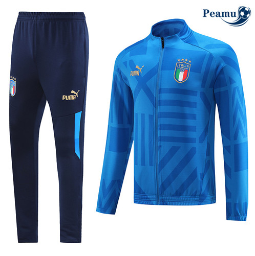 Peamu: Novas Camisola Futebol Casaco de Fato de Treino Italia Azul 2022-2023