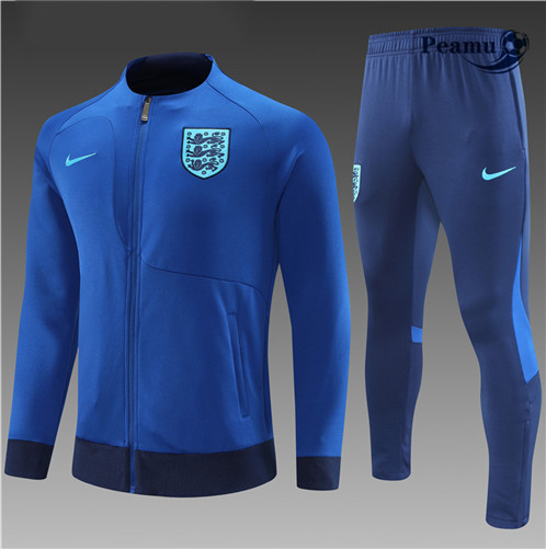 Peamu: Venda Camisola Futebol Casaco de Fato de Treino Inglaterra Criancas Azul 2022-2023