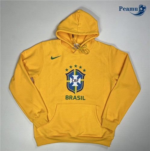 Peamu: Venda Camisola Futebol Sweat de Fato de Treino Brasil Amarelo 2023-2024