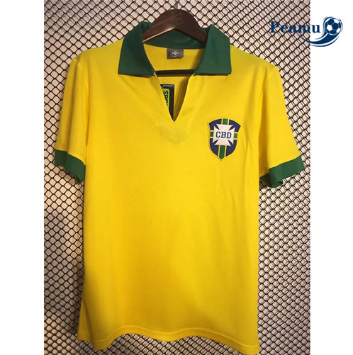 Camisola Futebol Retrô Brasil Principal Equipamento 1958 Pt20015