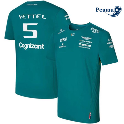 Camisola Futebol Camiseta Aston Martin F1 Cognizant 2022 - Sebastian Vettel p1267