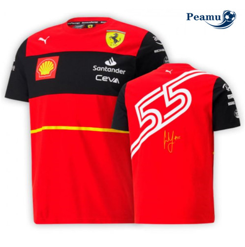 Camisola Futebol Camiseta Scuderia Ferrari 2022 - Carlos Sainz p1270