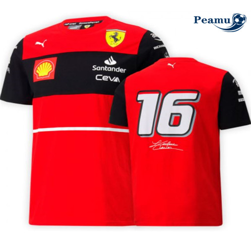 Camisola Futebol Camiseta Scuderia Ferrari 2022 - Charles Leclerc p1271