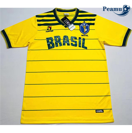 Peamu: Comprar Camisola Futebol Retrô Brasil Principal Equipamento 1984