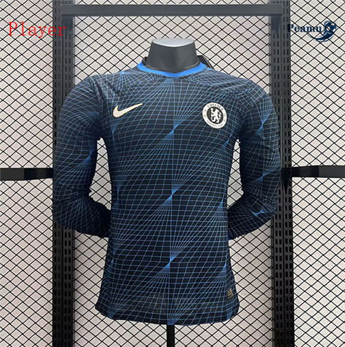 tomada Camisola Futebol Chelsea Player Equipamento Manga comprida Azul 2023-2024