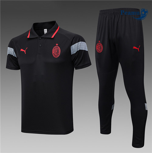 Comprar Camisola Kit Equipamento Training AC Milan Polo + Pantalon Preto 2023-2024