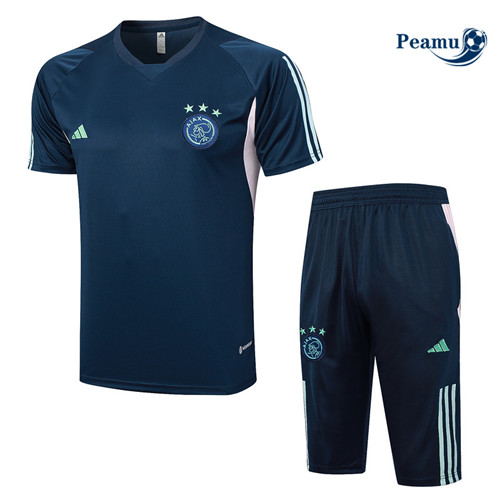 Cria Camisola Kit Equipamento Training AFC Ajax + Shorts Azul marinho 2023-2024