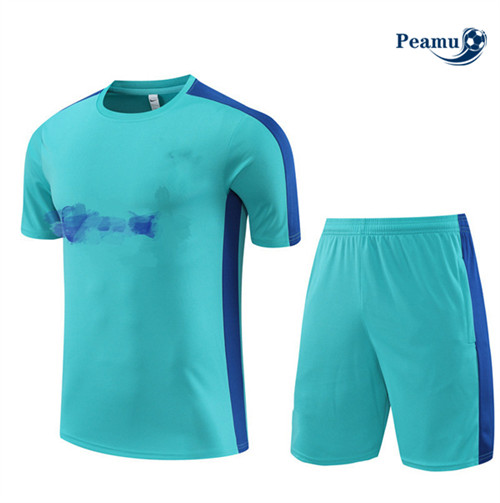 Cria Camisola Kit Equipamento Training Barcelona + Shorts Azul 2023-2024