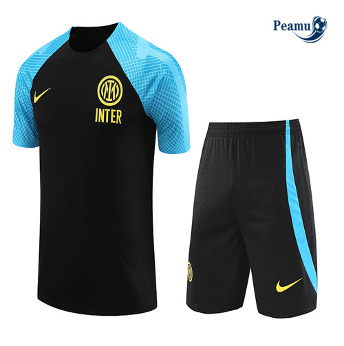 Novo Camisola Kit Equipamento Training Inter Milan + Shorts Preto 2023-2024