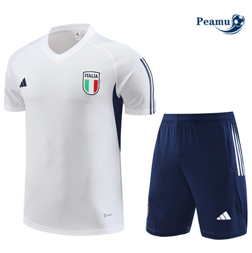 Réplicas Camisola Kit Equipamento Training Italia + Shorts Branco 2023-2024