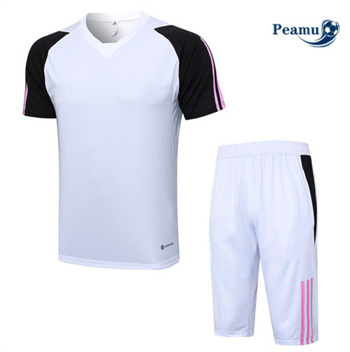 Réplicas Camisola Kit Equipamento Training Juventus + Shorts Branco 2023-2024