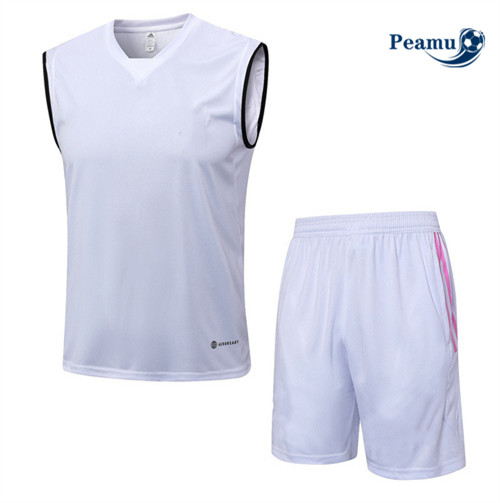 Projeto Camisola Kit Equipamento Training Juventus Colete + Shorts Branco 2023-2024