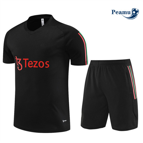 Criar Camisola Kit Equipamento Training Manchester United + Shorts Preto 2023-2024